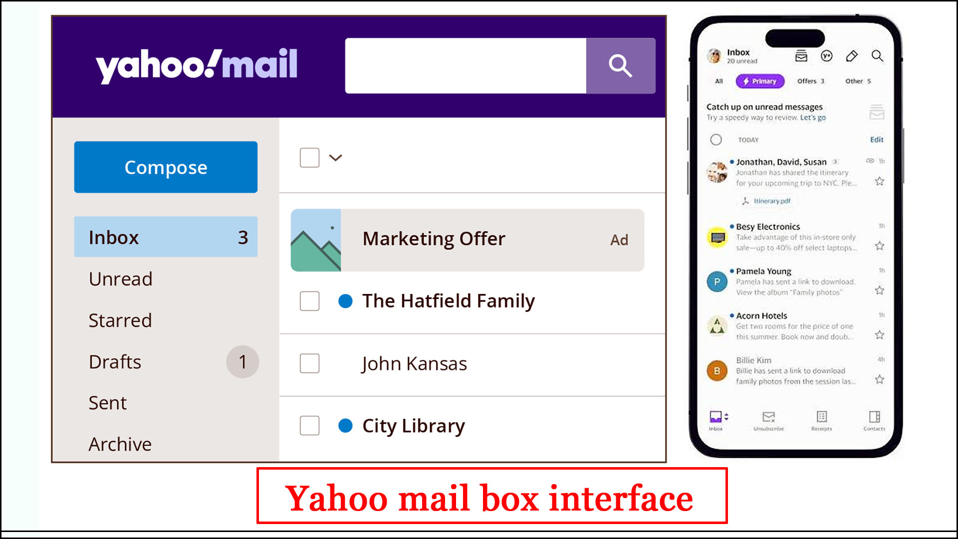 10 Best Free Email Providers for Personal Use (2026) 5 Yahoo mail box interface