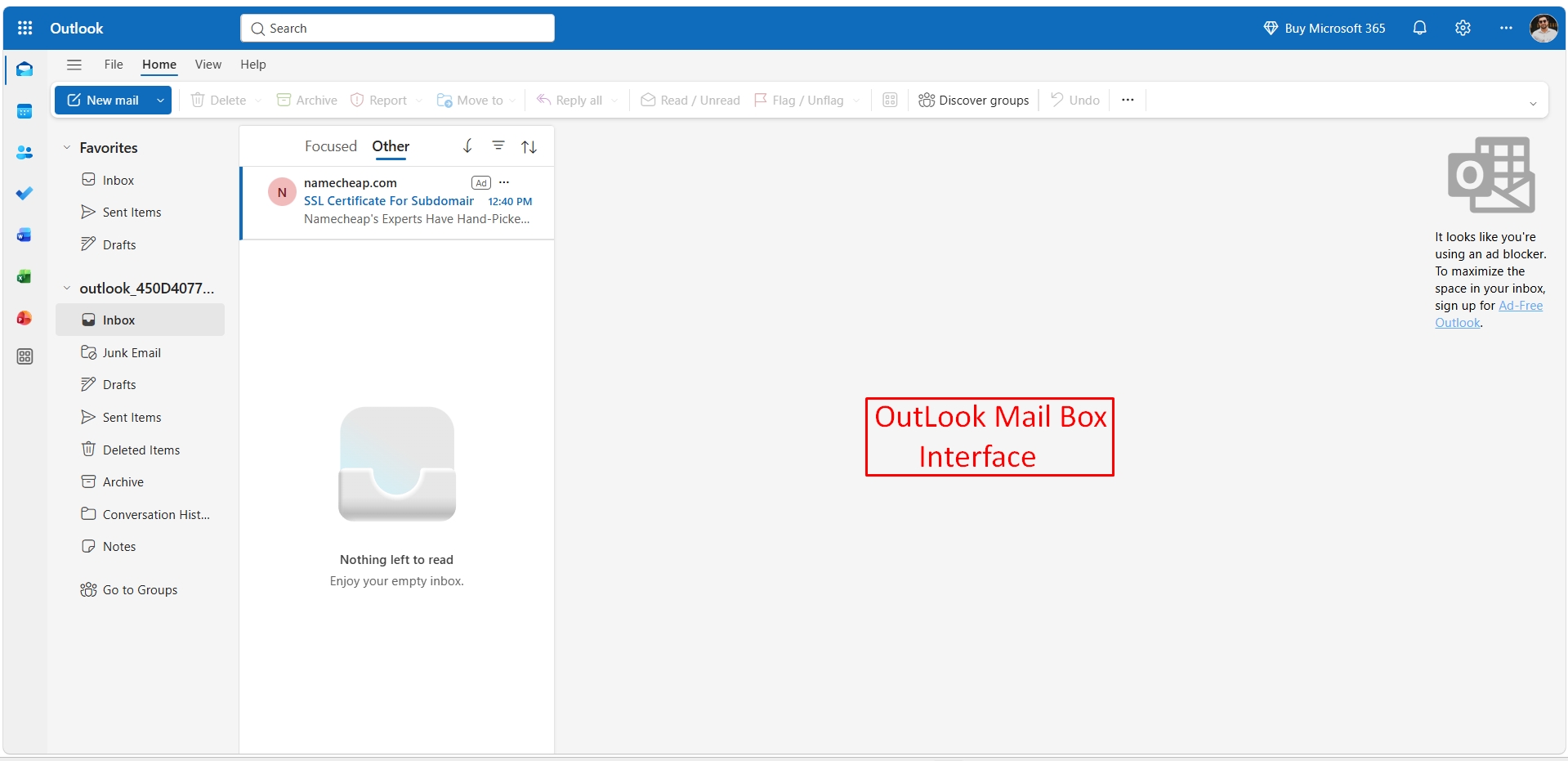 10 Best Free Email Providers for Personal Use (2026) 3 Outlook mail box interface